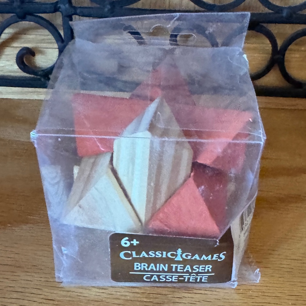 Classic Games Puzzles Brain Teaser 3D Interlocking Real Wooden Casse-Tete